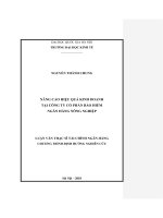 Nâng cao hiệu quả kinh doanh tại Công ty Cổ phần Bảo hiểm Ngân hàng Nông nghiệp