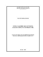 Nâng cao hiệu quả sử dụng tài sản công ty cổ phần CMC