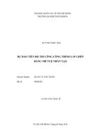 DỰ BÁO TIẾN ĐỘ THI CÔNG CÔNG TRÌNH LẮP GHÉP BẰNG TRÍ TUỆ NHÂN TẠO