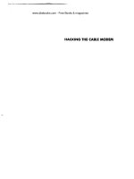 Hacking the cable modem   what cable companies dont want you to know kho tài liệu training 