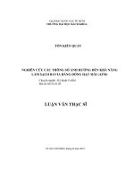 Nghiên cứu các thông sổ ảnh hưởng đến khả năng làm sạch bavia bằng dòng hạt mài (AFM)