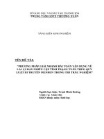 SKKN phương pháp giải nhanh bài toán vận dụng về lai 1, 2 hay nhiều cặp tính trạng tuân theo quy luật di truyền menden trong thi trắc nghiệm 