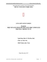 SKKN một số phương pháp hướng dẫn học sinh giải phương trình vô tỉ 