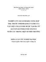 Nghiên cứu so sánh khả năng hấp thụ thuốc omeprazole natri của vật liệu cellulose được tạo ra từ gluconacetobacter xylinus nuôi cấy trong một số môi trường 