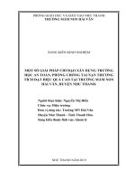 SKKN một số giải pháp chỉ đạo xây dựng trường học an toàn, phòng chống tai nạn thương tích đạt hiệu quả cao tại trường mầm non hải vân, huyện như thanh 