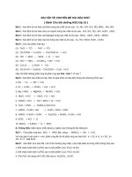 Bài tập về chuyên đề oxi hóa khử