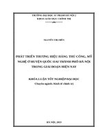 Phát triển thương hiệu hàng thủ công, mỹ nghệ ở huyện quốc oai thành phố hà nội trong giai đoạn hiện nay 