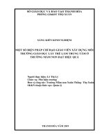 SKKN một số biện pháp chỉ đạo giáo viên xây dựng môi trường giáo dục lấy trẻ làm trung tâm ở trường mầm non đạt hiệu quả cao 