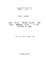 Biến đổi kinh tế, xã hội, văn hóa của người raglai ở ninh thuận từ 1975 đến 2015 