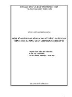SKKN một số giải pháp nâng cao kỹ năng giải toán hình học không gian cho học sinh lớp 11 