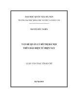 Vấn đề quản lý đô thị Hà Nội trên báo điện tử hiện nay
