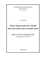 Trần trọng kim với vấn đề bảo tồn nho giáo và phật giáo 