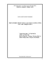 SKKN một số biện pháp nâng cao chất lượng công tác chủ nhiệm lớp 5 