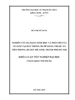 Nghiên cứu đa dạng sinh học và phân bố của ve giáp thuộc đất trồng mướp đắng thuộc xã tiền phong, huyện mê linh, thành phố hà nội 