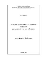 Nghệ thuật thơ lục bát Việt Nam thế kỉ XX (Qua một số tác giả tiêu biểu).