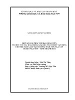 SKKN một số giải pháp chỉ đạo giáo viên tổ chức tốt các hoạt động phát triển vận động cho trẻ mẫu giáo tại trường mầm non nga tân năm học 2018  2019 