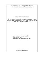 SKKN áp dụng phương pháp dạy học tích hợp theo định hướng mới vào dạy tiết 1 bài người lái đò sông đà của nguyễn tuân 