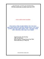 SKKN UDCNTT vào dạy kể chuyện lớp 2 nhằm nâng cao chất lượng dạy học phân môn kể chuyện 