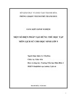 SKKN một số biện pháp tạo hứng thú học tập môn lịch sử cho học sinh lớp 5 