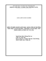 SKKN một số biện pháp giúp học sinh lớp 2b trường tiểu học xuân dương, thường xuân học tốt môn luyện từ và câu 