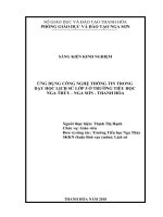 SKKN ứng dụng công nghệ thông tin trong dạy học lịch sử lớp 5 ở trường tiểu học nga thủy 