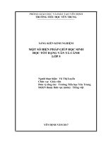 SKKN một số biện pháp giúp học sinh học tốt dạng văn tả cảnh lớp 5 