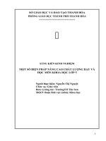 SKKN một số biện pháp nâng cao chất lượng dạy và học môn khoa học lớp 5 