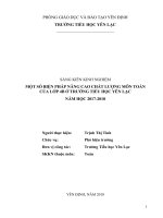 SKKN một số biện pháp nâng cao chất lượng về môn toán của lớp 4b ở trường TH yên lạc năm học 2017 2018 