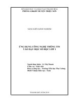 SKKN ứng dụng công nghệ thông tin vào dạy học số học lớp 1 