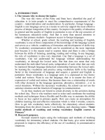 Some useful methods of teaching and testing vocabulary english courses in primary 