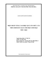 SKKN biện pháp nâng cao hiệu quả tổ chức các trò chơi dân gian cho học sinh bậc tiểu học 