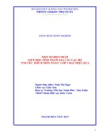 SKKN một số biện pháp giúp học sinh tham gia câu lạc bộ em yêu thích môn toán lớp 3 đạt hiệu quả  