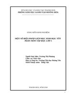 SKKN một số biện pháp giúp học sinh học tốt phân mô tập đọc lớp 3 