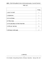 SKKN một số kinh nghiệm tổ chức trò chơi học tập trong dạy học môn toán lớp 1 