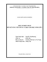 SKKN một số biện pháp rèn kĩ năng viết đúng và đẹp cho học sinh lớp 1 