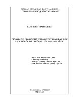 SKKN kinh nghiệm ứng dụng công nghệ thông tin trong dạy học lịch sử lớp 5 ở trường tiểu học nga lĩnh 