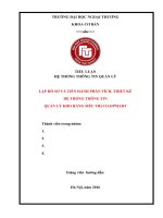 TIỂU LUẬN NHÓM Lập hồ sơ và tiến hànhphân tích, thiết kế hệ thống thông tin quản lí kho hàng siêu thị Co.opmart