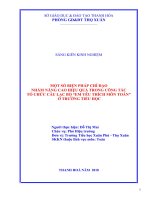 SKKN một số biện pháp chỉ đạo nhằm nâng cao hiệu quả câu lạc bộ em yêu thích môn toán ở trường tiểu học  