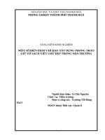 SKKN một số biện pháp chỉ đạo xây dựng phong trào giữ vở sạch viết chữ đẹp trong nhà trường 