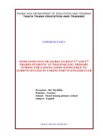 SKKN biện pháp chỉ đạo thực hiện giáo dục kỹ năng sống cho học sinh thông qua hoạt động giáo dục ngoài giờ lên lớp tại trường tiểu học thành vin 