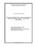 SKKN xây dựng mô hình thư viện xanh trường TH hoằng thắng  