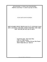SKKN một vài biện pháp trong quản lý, GD đạo đức lối sống cho HS ở trường TH phú thanh, huyện quan hóa, tỉnh thanh hóa 