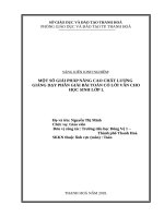 SKKN một số giải pháp nâng cao chất lượng giảng dạy phần giải toán có lời văn cho học sinh lớp 1 