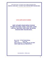 SKKN một số biện pháp hình thành và rèn kỹ năng sống cho học sinh lớp 4a2 trường tiểu học ba đình   TP thanh hóa 