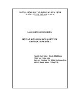 SKKN một số biện pháp rèn chữ viết cho học sinh lớp 2 