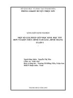 SKKN một số giải pháp giúp học sinh học tốt hơn về kiến thức hình tam giác, hình thang ở lớp 5 