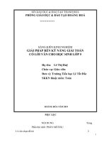 SKKN giải pháp rèn kỹ năng giải toán có lời văn cho học sinh lớp 5 