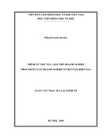 Trình tự thủ tục, giải thể doanh nghiệp theo pháp luật doanh nghiệp ở Việt Nam hiện nay