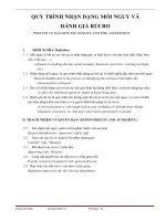 Quy trình nhận dạng mối nguy và đánh giá rủi ro dịch