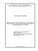 SKKN phương pháp giải các bài toán về tỷ lệ thức, áp dụng trong việc bồi dưỡng học sinh giỏi lớp 7 trường THCS luận thành 